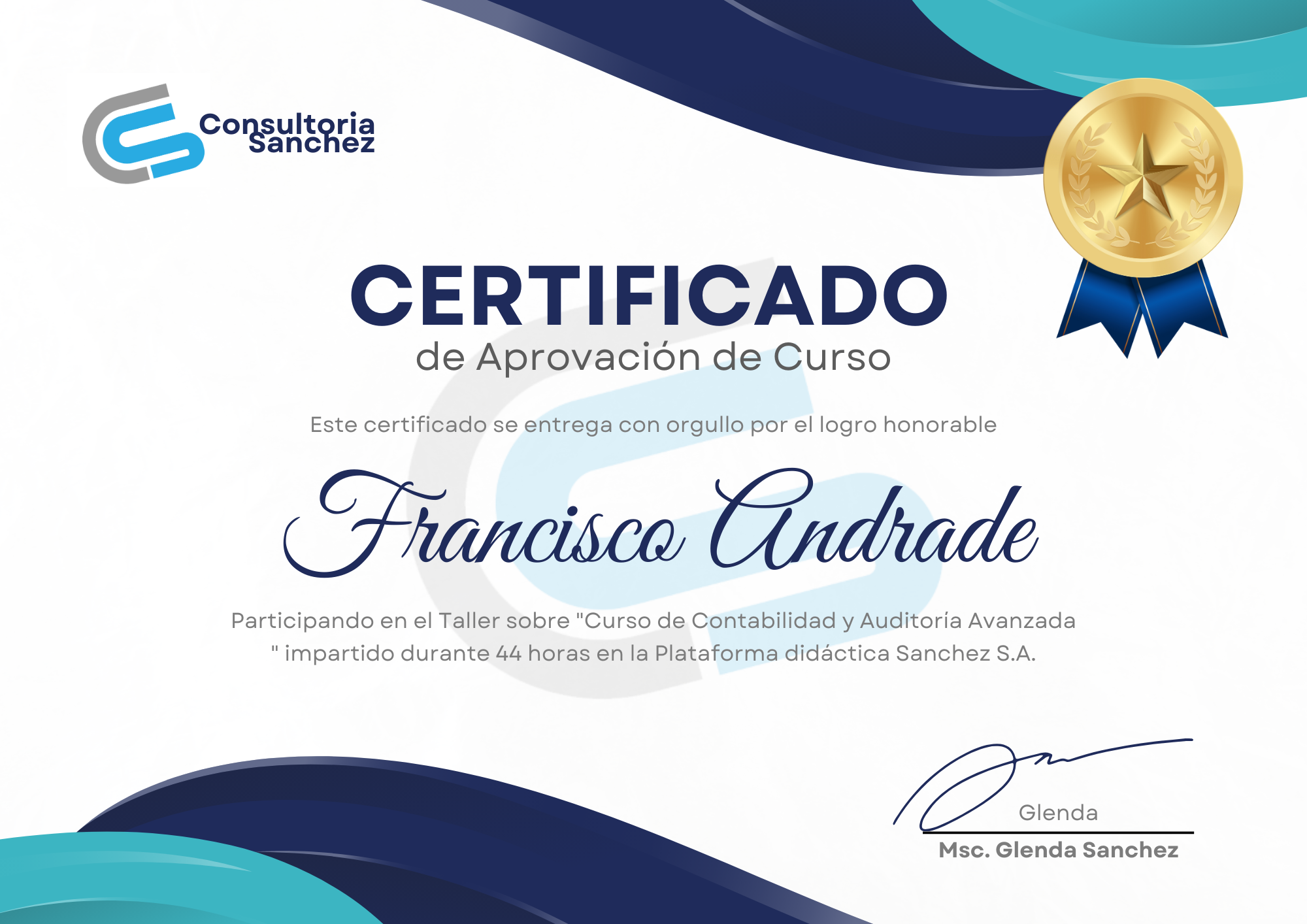 Ejemplo de Certificado